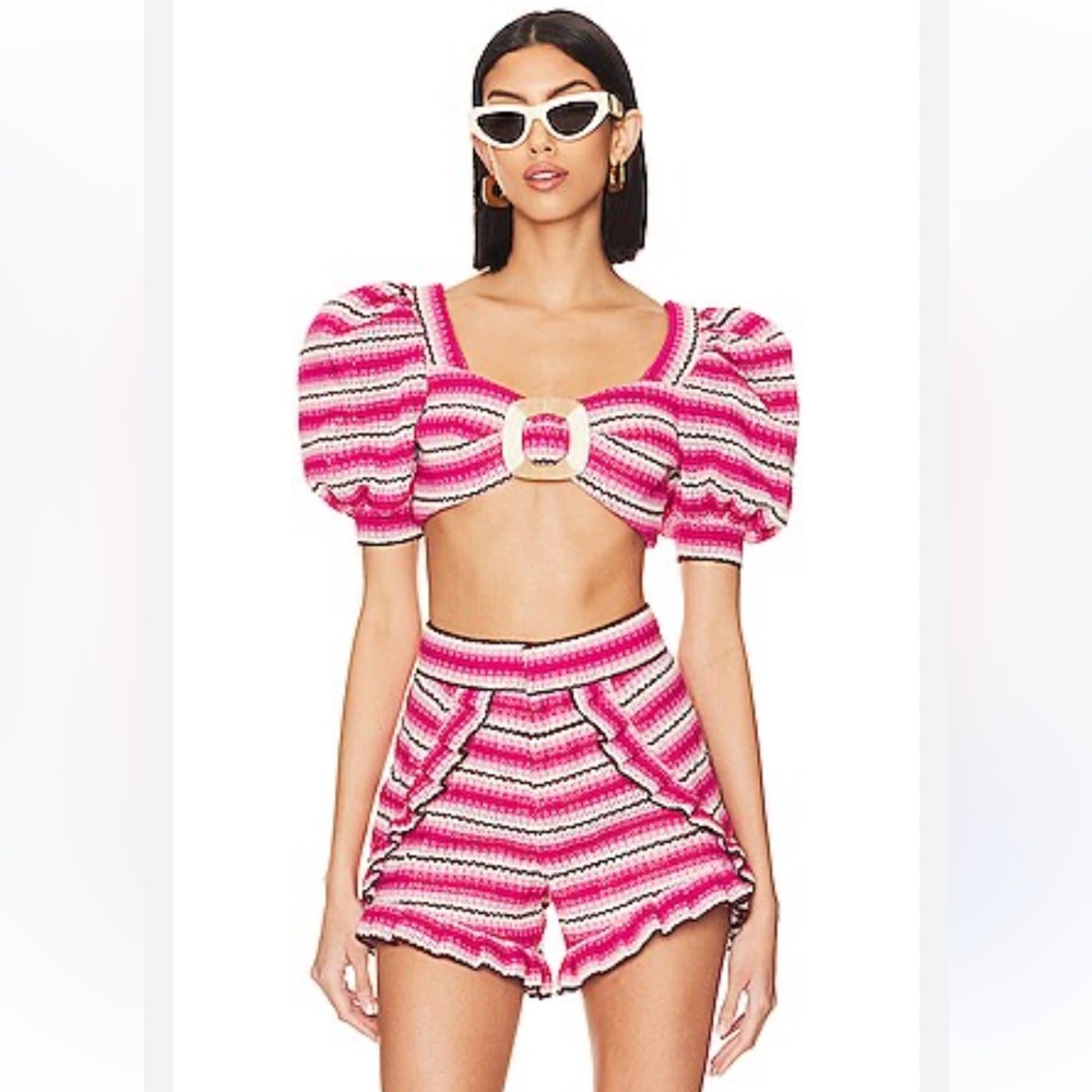 PatBO Crochet Pink and White Set